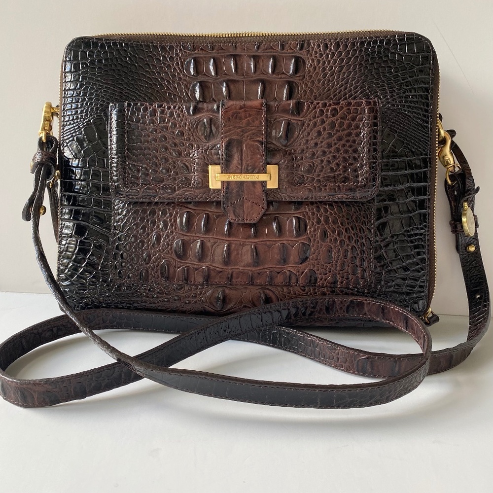 Brahmin Theo Melbourne Leather iPad/Tablet Crossbody Bag
